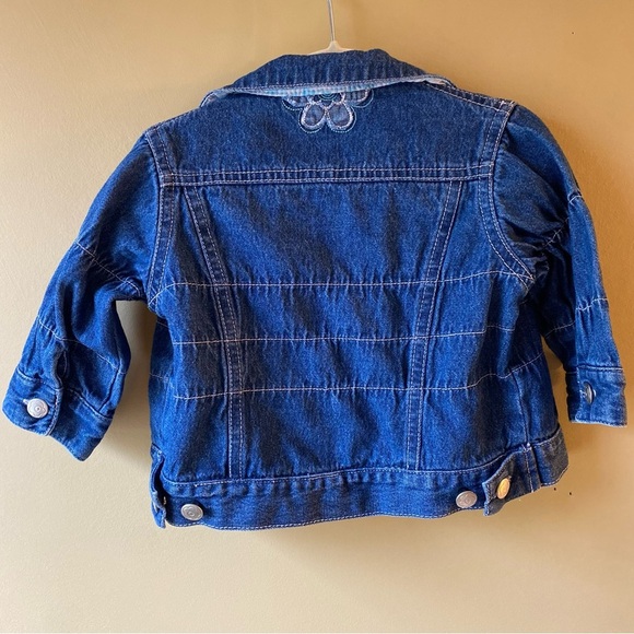 Vintage Sesame Street Floral Jacket Denim Jean Button Closure Baby Girl 6-9M - Picture 2 of 9